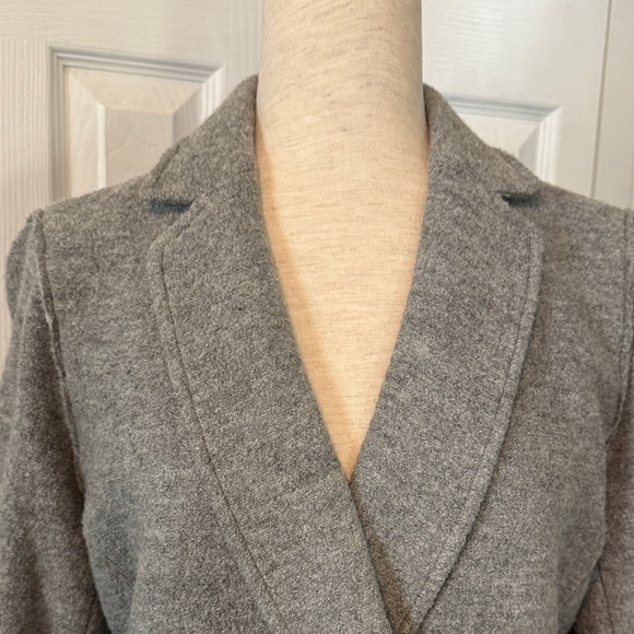 Talbots LONG BOILED WOOL GRAY JACKET Sz 4 - Picture 3 of 10